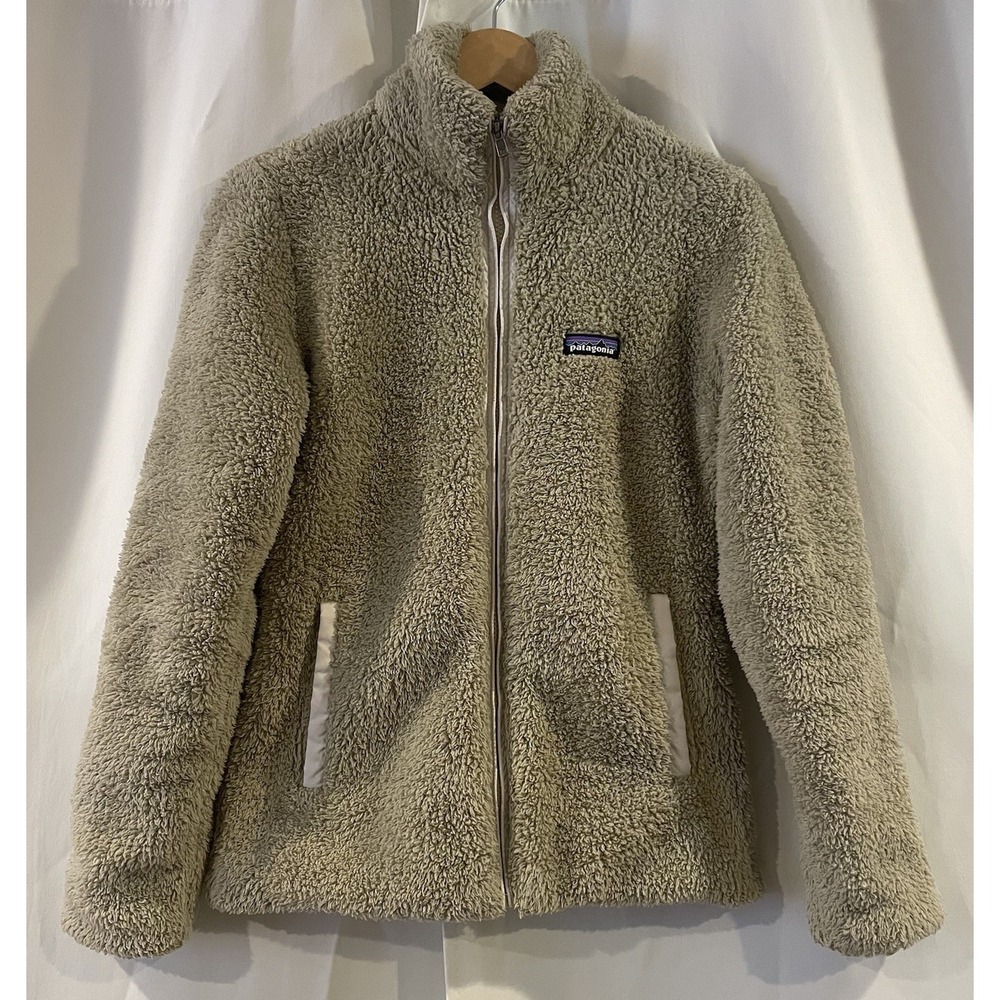 Patagonia‎ Los Gatos Fleece Jacket Women's Small Beige Tan Full Zip Sherpa